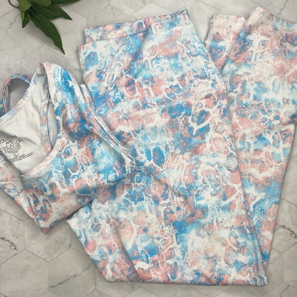 Evolution and Creation Activewear Leggings/Pants Matching Set Size L
